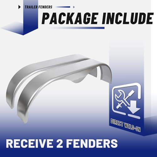 image for ECOTRIC 2Pcs Tandem Trailer Fender Double Axle Compatible with 13-15 I
