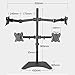 Universal tv Wall Mount Four Screens Table Top, Full Motion Mount with Harness Management, 90° Tilt Angle Adjustment Design, Fits 12-27 Inch TVs