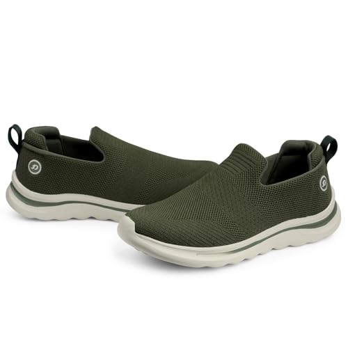 Image of DOCTOR EXTRA SOFT Men's Sports Walking Running Jogging Slip-On Shoes|Lightweight Breathable Sneakers with Cushioned EVA Sole|Shock Absorbing Comfort Fit Easy Wear Athletic Daily Gym Casual Use D-2014