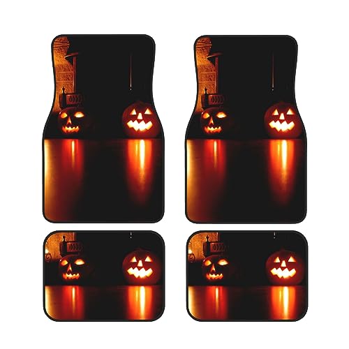 Tapis de sol voiture citrouille Halloween protègent votre auto de la boue en automne