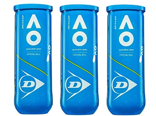 DUNLOP Australian Open 9 balles pour vos matchs de tennis intensifs de week-end en club