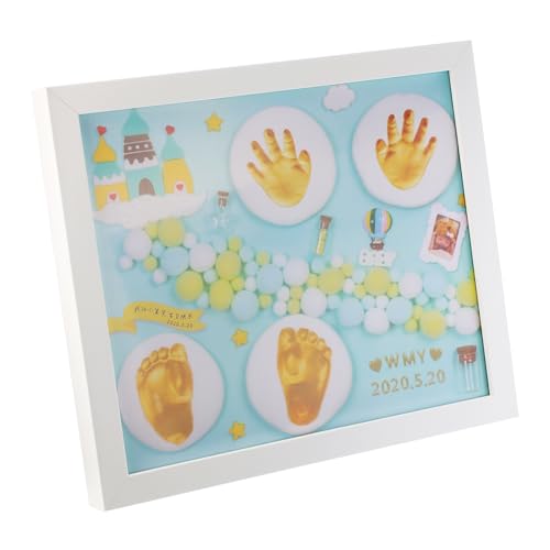 Abaodam Hand Foot Print Photo Frame Baby Footprint Kit Newborn Ink Pads Baby Birthday Souvenir Celebrate Miracle
