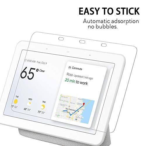 Aolander [2 Pack] Screen Protector for Google Home Hub 2018 ,[2.5D Round Edge] [9H Hardness] [High Definition] [Bubble Free] Tempered Glass Screen Protector for Google Home Hub Smart speaker (7 Inch)