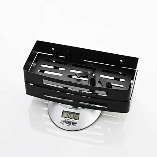 Estante de baño acero inoxidable negro mate cesta caddy ducha 2 uds 7