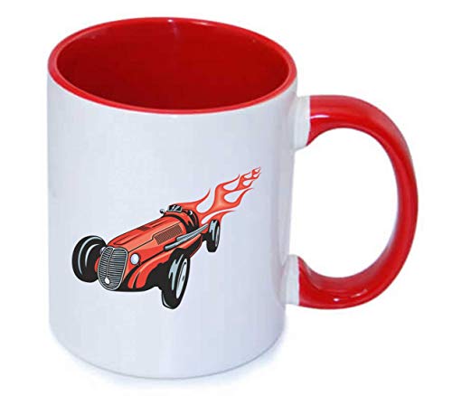 Drucklebnis24 - Taza clásica de café (330 ml, cerámica), cerámica, 05 rojo, talla única