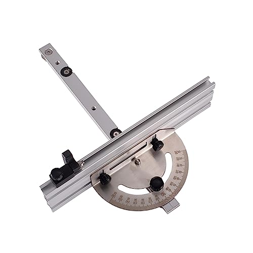 F Fityle Calibrador de ingletes de precisión, Calibre de ingletes de de Mesa de Aluminio con Extremos en ángulo de 60 Grados, guía de de ingletes, Los 250MM