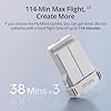 DJI Mini 3 Fly More Combo (DJI RC) – Lightweight 3x Mechanical Gimbal Mini Camera Drone with 4K HDR Video, 3 batteries for 114-min Flight Time, Vertical Shooting, 32800ft (10km) Video Transmission