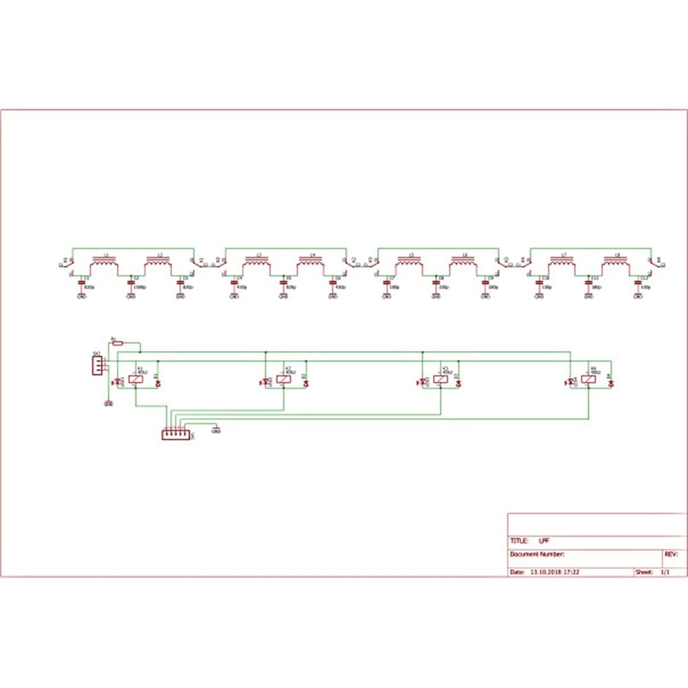 XF-LPF-HF Filtre 12 V 100 W HF Passage profond LPF Unité LPF 3,5 MHz-30 MHz Kits de bricolage