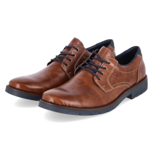 Zapatos con cordones Rieker 13900 de hombre en piel premium con costuras reforzadas de calidad.