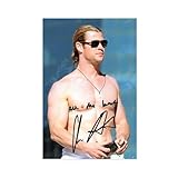 HACERR Poster sur toile avec autographe Signée Chris Hemsworth En Édition Limitée + Autographe CERTIFIÉ - Décoration de chambre à coucher, bureau, chambre, cadeau (30 x 45 cm)