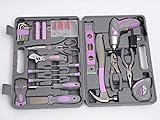 Purple 44-Piece Home Repair Ladies Tool Kit Set cordless screwdriver Great Gift