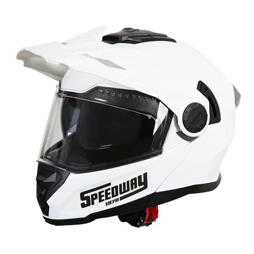 Scopri il nostro casco da motocross di ultima generazione! Doppia visiera per visione panoramica e protezione solare integrata. Ventilazione ottimale con cinque punti strategici. Peso ultraleggero di 1.500 g per il comfort nei lunghi viaggi. Chiusura rapida e comoda imbottitura per una vestibilità sicura. Migliora la tua esperienza di guida con il nostro casco da moto di alta qualità!