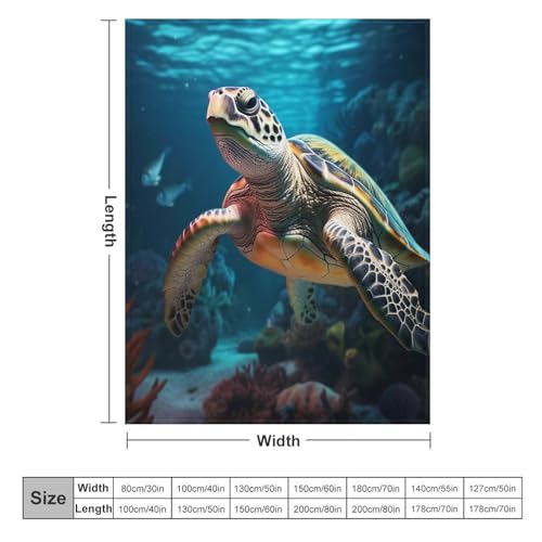 Couverture tortue de mer moelleuse pour vos soirées cocooning sur le canapé