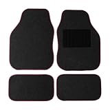 Sakura BMS1RD Car Mats, Anthracite with Red Binding