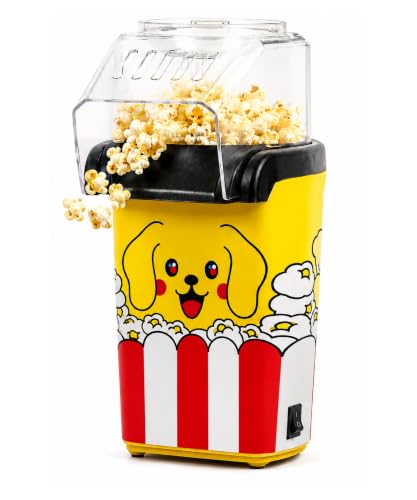 Image of Pupcorn Popcorn Machine - Cute Puppy Air Popper Popcorn Maker, Oil-Free | Pupcorn, a puppy hot air popcorn popper for movie night. Oil-free, butter-melting tray. A fun small mini popcorn machine.