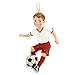 Kurt Adler Soccer Boy Christmas Ornament