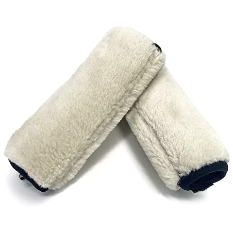 Top Glides PlushGrips Fleece Walker Grip Covers - Beige - 1 Pair Cover