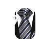 Enlision Mens Ties Stripe Tie and Pocket Square Set Classic Formal Woven Neckties Handkerchief Cufflinks Wedding