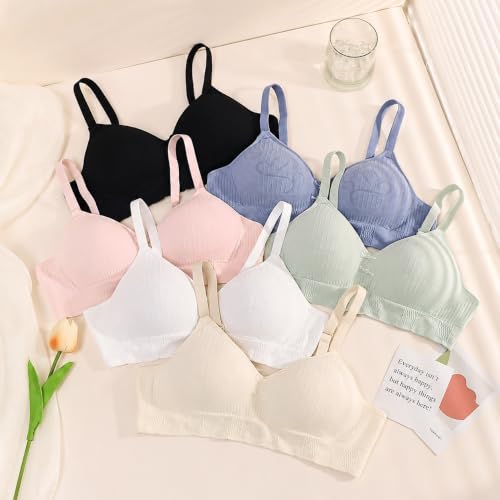 Anntry Soutiens-Gorge en Coton pour Adolescentes sous-vêtements Respirants Soutien-Gorge de Sport avec Bretelles réglables Bralette d'entraînement pour Femmes Filles – vue 6