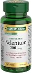 NATURE'S BOUNTY Selenium, Absorbable, 200 mcg, Source of an Antioxidant, Helps Thyroid Function, 62.3 g