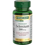 NATURE'S BOUNTY Selenium, Absorbable, 200 mcg, Source of an Antioxidant, Helps Thyroid Function, 62.3 g