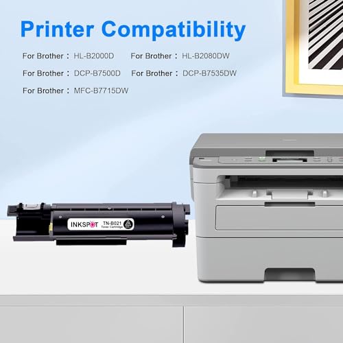 Image of INKSPOT TN B021 Compatible Toner Cartridge for Brother TN-B021 Toner Cartridge Supported Model Brother Printer HL-B2000D, HL-B2080DW, DCP-B7500D, DCP-B7535DW, MFC-B7715DW (TN-BO21 4PC)