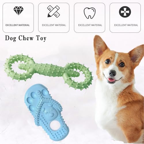 WASYPLSFOI Hundespielzeug Kauwurzel Kauknochen Zerrspielzeug Hundeball Spielzeug Kauspielzeug Unzerstörbar Hund Welpen Dog Spiel Toy Set für Hunde Geburtstag, Schuh & Zuglasche