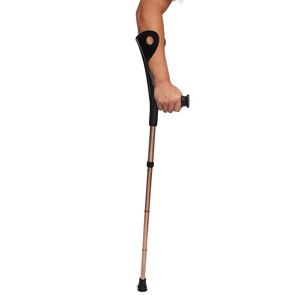 Muletilla Plegable Codo con Cómoda Manija Aleación De Aluminio Cuatro Pliegues Codo Antebrazo Muleta Codo Muletas Plegable Ultraligero Aluminio Asistencia Alto Ajustable (Size : 2 pcs)