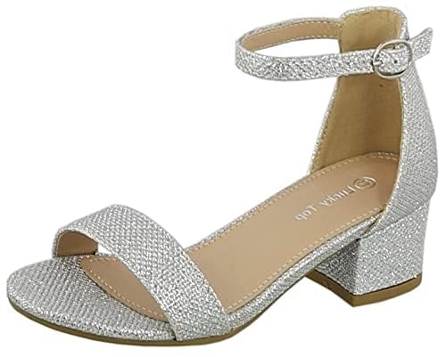 Image of Lucky Top Girls Dress Sandal Low Heel Ankle Strap
