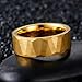 JEWPER 6MM 8mm Black/silver/gold Tungsten Rings for Men Womens Couple Fashion Jewelry Promise Engagement Wedding Band Hammered Inner ring inlaid with olive wood Carbide Polished Edge Comfort Fit