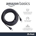 Amazon Basics RJ45 Cat-6 Ethernet Network Cable for Fast Gaming, 1Gbps Transfer Speed, Durable Gold-Plated Connectors, 25 Foot (7.6 Meters), Black - Image 2