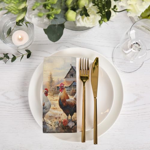 Servilletas de Tela Cuadradas 20x20 Pulgadas Set x6 miniatura 5