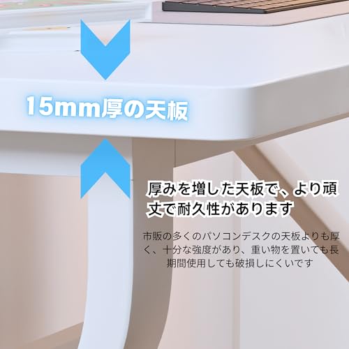 机 デスク ゲーミングデスク 勉強机 木製80cm 作業台 ホーム 組み立て簡単 パソコンデスク 桌子 高耐荷重 頑丈 安定 化粧台 (M(50*80*74CM)) [5]