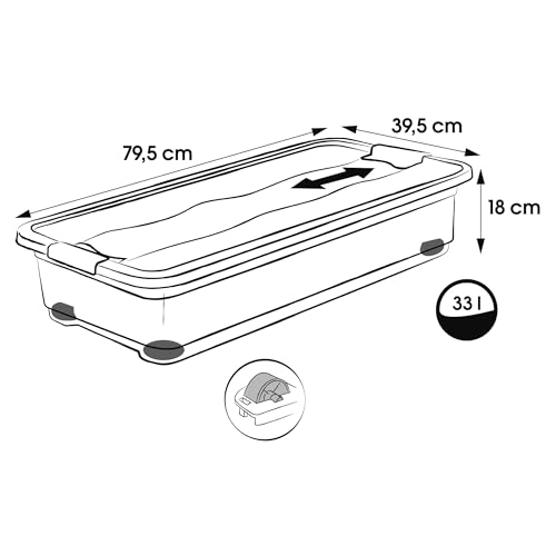 Keeeper Set 3X Konrad+Rollen 33L avec couvercle clipsable et roues amovibles - 3