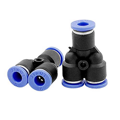Ruilogod 6mm Y en forma de empuje en conector accesorios neumáticos 2 PCS
