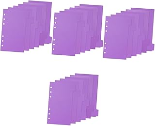 VILLCASE Separador De Bolso De Folha De 24 Folhas Separador De Receita Separador De Planejador Mensal Separador De Livro Fichário Divisores De Papel Fichário De Plástico Etiquetas