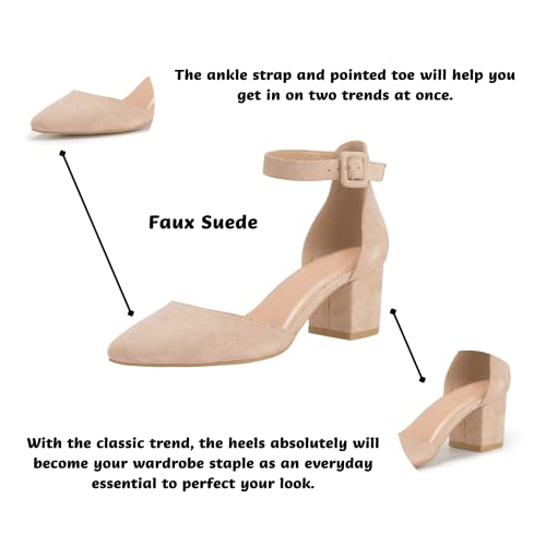 Laicigo Women’s Pumps Sandals Chunky Low Heel Dress Casual D'orsay Shoes With Ankle Strap #TOP5