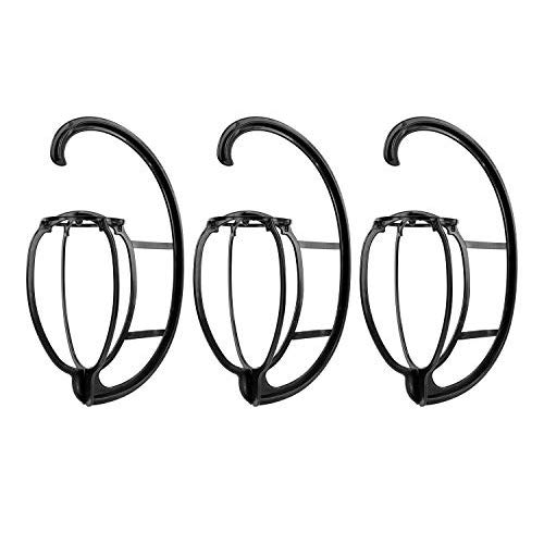 STUDIO LIMITED Portable Wig and Hat Hanger - Black 3 Pack