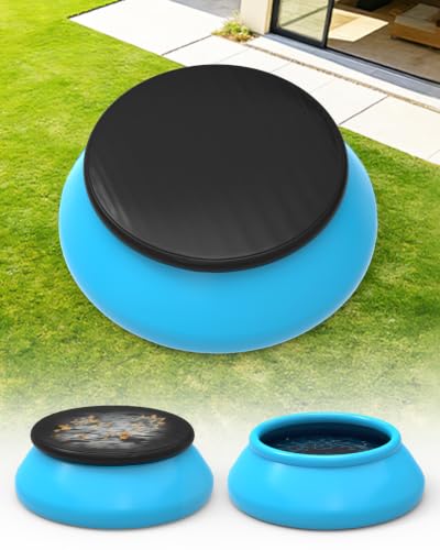 Cubre piscina inflable redonda 8 ft negro miniatura 1