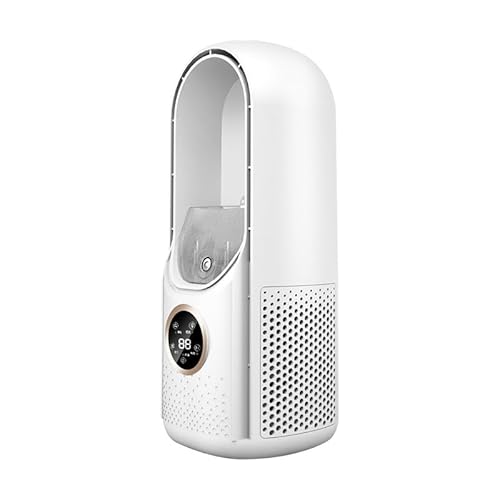 Purificador De Aire con Ventilador Sin Aspas Dos En Uno, Ventilador Sin Aspas De Bajo Consumo Y Eficiente, Purificador De Aire Inalámbrico Recargable (White)