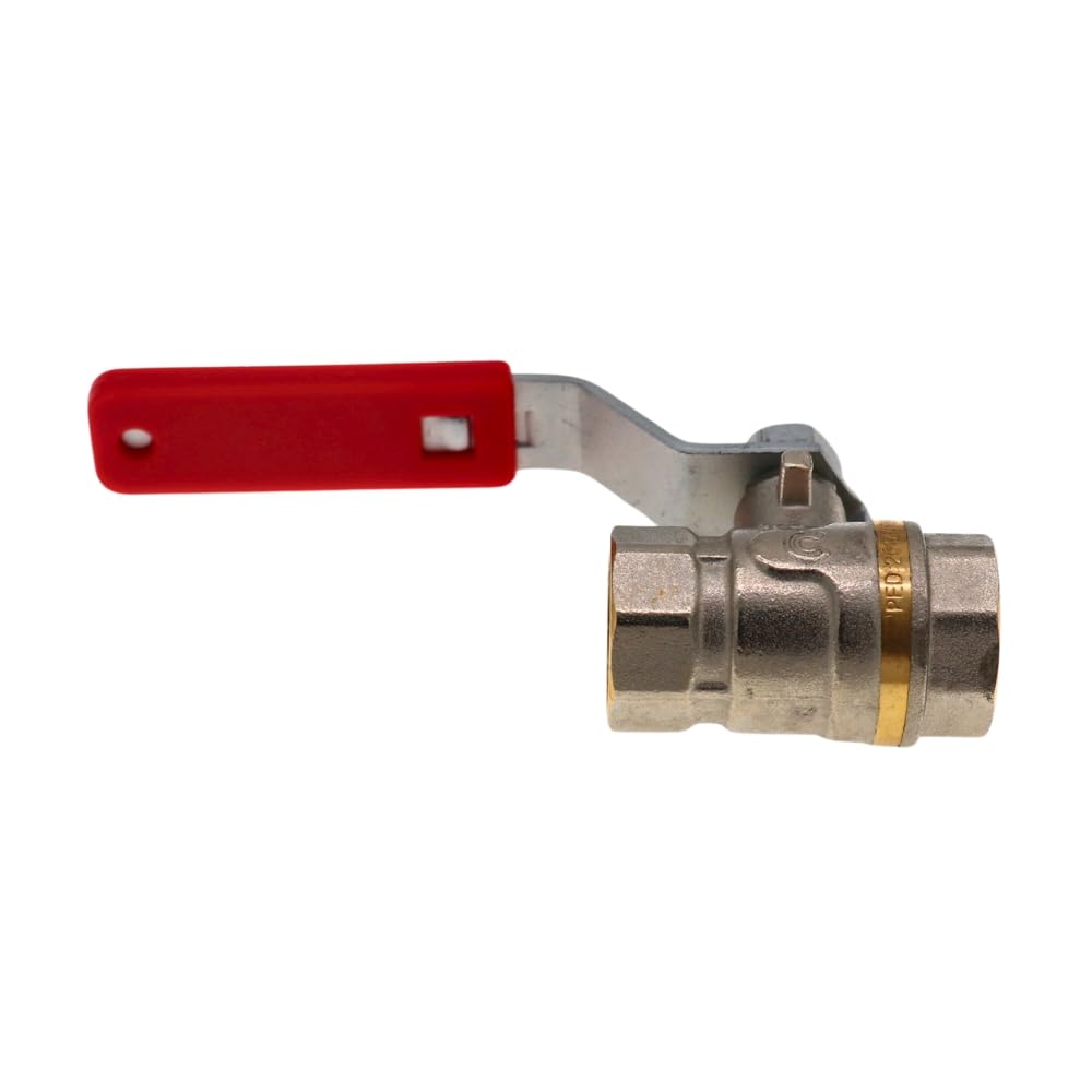 Valvola a sfera 4" IG/IG, con leva della finestra, con presa di tappo, guarnizione dinamica, rubinetto filettato interno, valvola a sfera in ottone potabile rosso