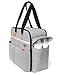 Skip Hop Diaper Bag: Iconic Duo Weekender, Extra Large Capacity with Changing Pad & Stroller Attachment, Grey Melange