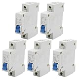 5Pcs Miniature Circuit Breaker, 1 Pole 3A 230/400V Low-Voltage Circuit Breaker DIN Rail Mount AC Disconnect Switch Residential DZ47-63 C3