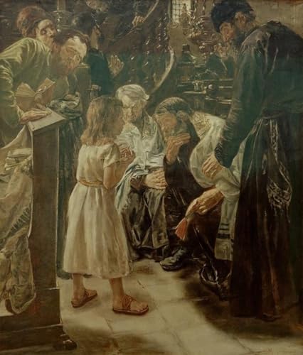 Tableau Jésus au Temple de Max Liebermann pour décoration de bureau 60x90cm