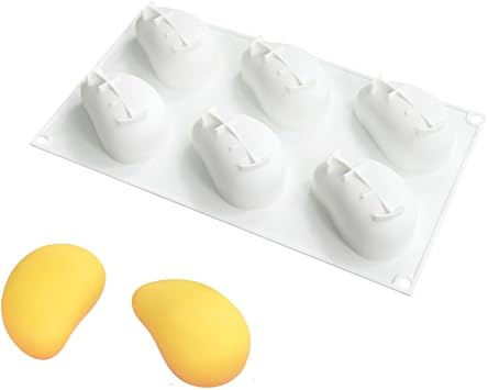 Mango Cake Mold, 3D Fruit Silicone Baking Moldd for for Mousse Cake, Chocolate, Jelly, Candy, Dessert, Non-Stick Food Grade Cake Pan 752