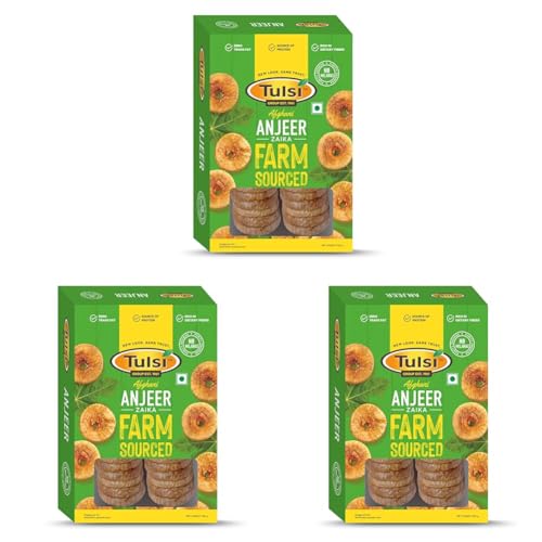 Image of Tulsi Afghani Anjeer Zaika 250g | Dried Anjir | Dry Figs | Healthy Snack | Rich Source of Dietary Fiber | Dry Fruits in Fresh (Pack of 3)