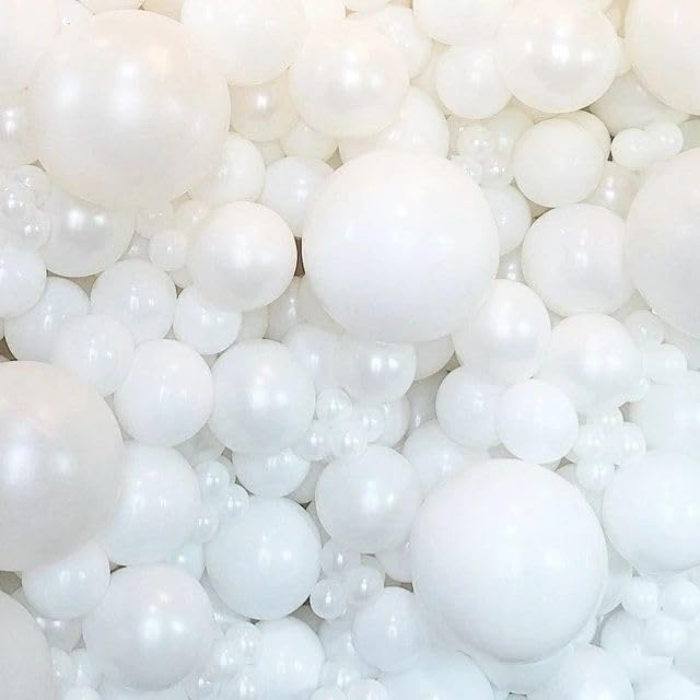 Miniatura 6 de Bezente Globos blancos de 18 pulgadas, paquete de 30 globos blancos grandes y gruesos, globos de látex blancos grandes y redondos para bodas, baby