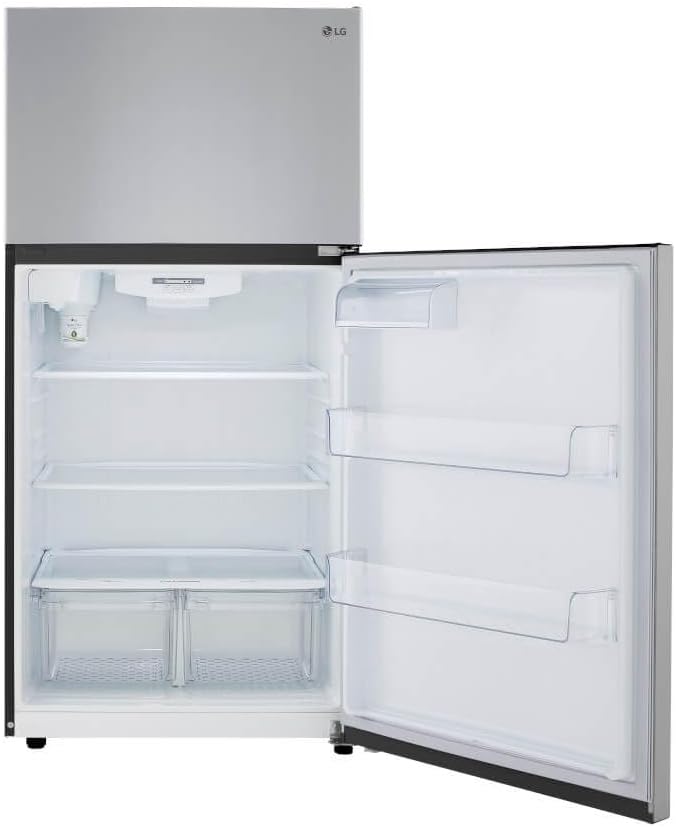 LG 33" Top Freezer Refrigerator LRTLS2403S – 24 Cu. Ft Total Capacity, Internal Water Dispenser, LED Lighting, Stainless Steel