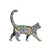 Cheerful Cat Pattern Car Bumper Sticker Decal 5" x 5"