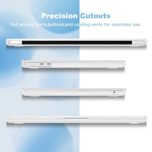Coque MacBook Air 13 M4 M3 M2 A3240 A3113 Bleu Bow avec protège-clavier écran - 7